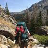 August 2016 - Heading east on the Lake Solitude Trail. On our to the base of Cloud Peak.