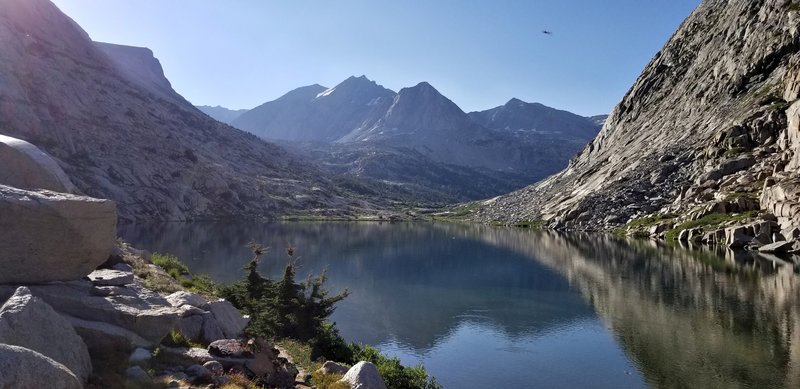 July 2018 JMT thru hike. Palisade Lake