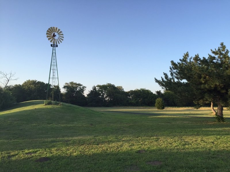 Historic windmill in the park