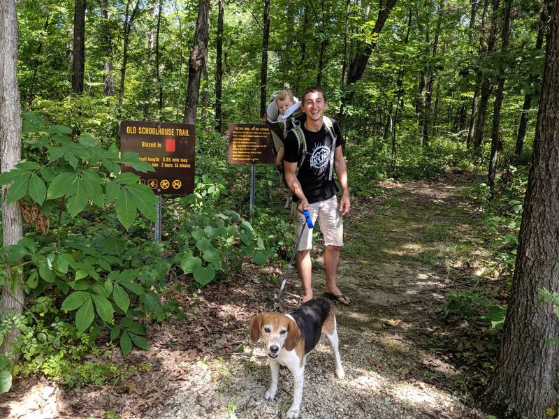 Hiking with the son.