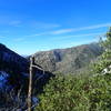 Looking back down Romero Canyon from the top of the pass