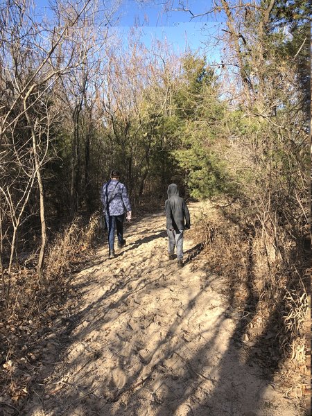 Some places along the river trail are extremely sandy