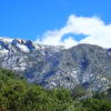 Approaching the snow line on the Romero Canyon #8 trail
