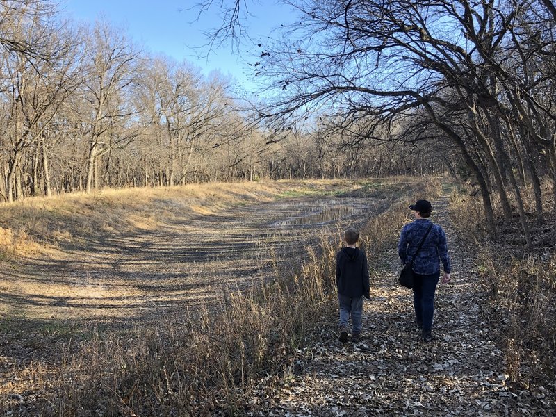 Not sure why this pond was dried up...