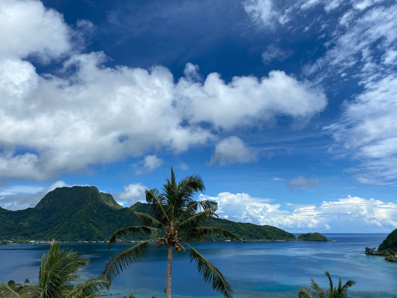 Views of Pago Pago Harbor open up at this point in the hike.  It's a beautiful view.