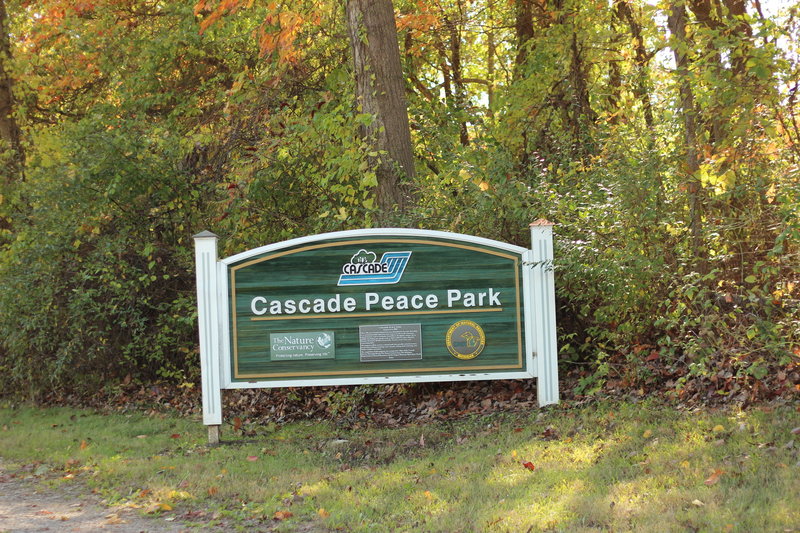 Bolt trailhead entrance signage." Photo courtesy of Cascade Charter Township.