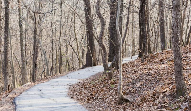 There are plenty of paved sections along this trail.