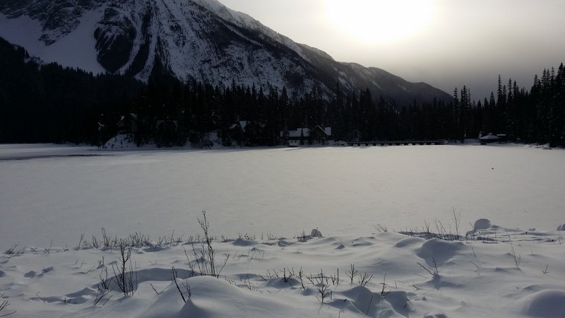 Emerald Lake and Emerald Lake Lodge in late November 2015