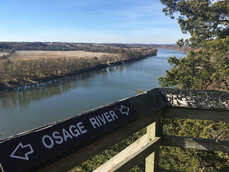 The Osage River flows in the distance!