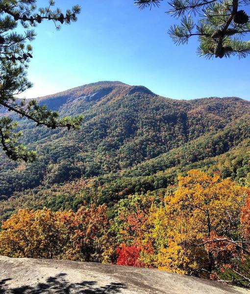 Breathtaking views from the Grey Rock, the halfway point of the trail.