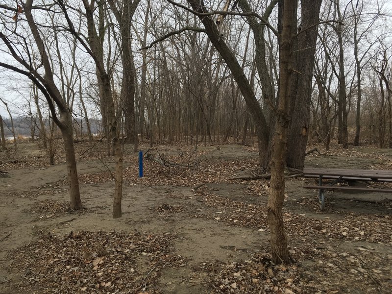 One of the few campsites along the trail.