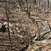 The is a split in the trail that will take you further along the lake, but the trail is lost past this bridge.  I hiked it for another 1/4 mile or more and there is no defined trail and you're basically walking in the woods.