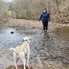 Crossing Garrison creek in the winter when the water is lower.