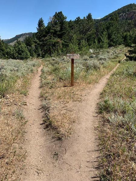 Follow the signs to stay on Sinks Canyon Trail