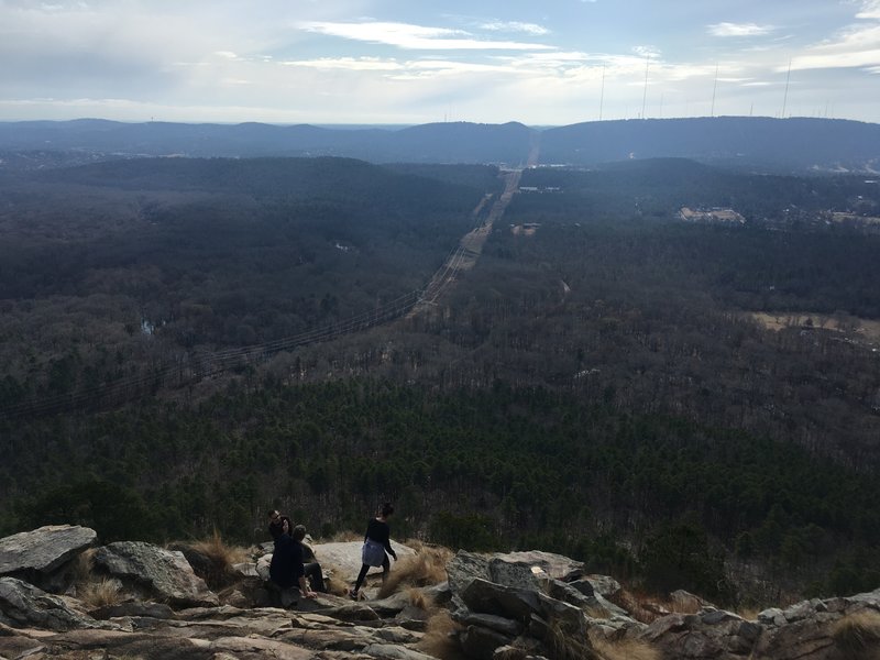 Looking back down from the summit!