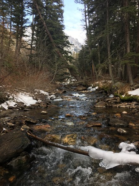 Beautiful Pine Creek flowing through the campground. Just explore around the parking lot and you'll find it!