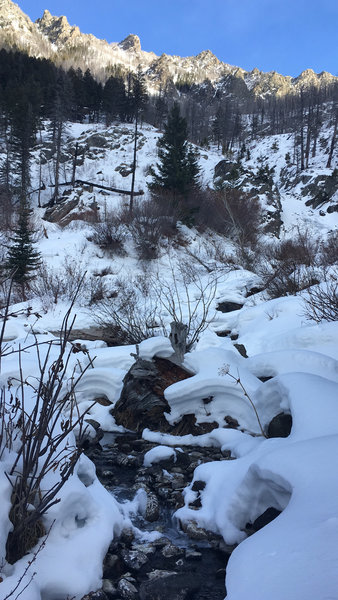 Pine Creek Crossing in wintertime