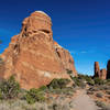 Rock towers next to Devils Garden Trail.