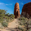 A rock spire on Devils Garden Trail.