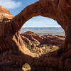 Looking through Double O Arch from the south.