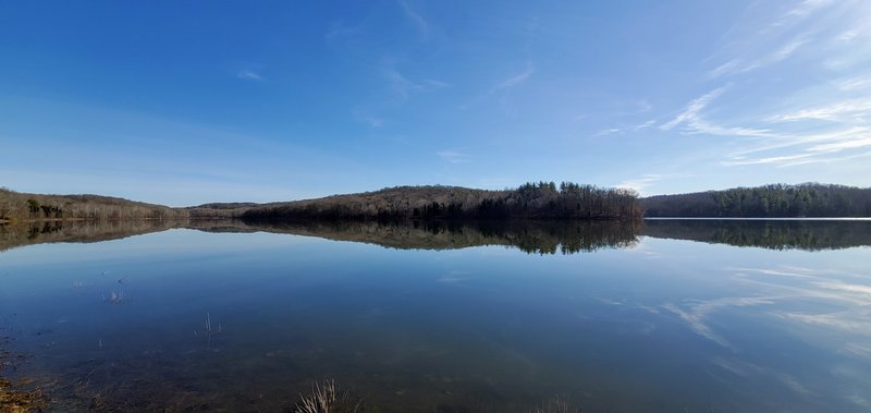 Tipsaw Lake in winter.