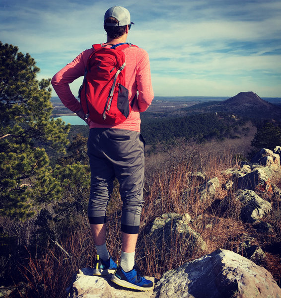 Looking back at the traverse.