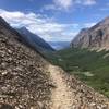 Looking out from the pass