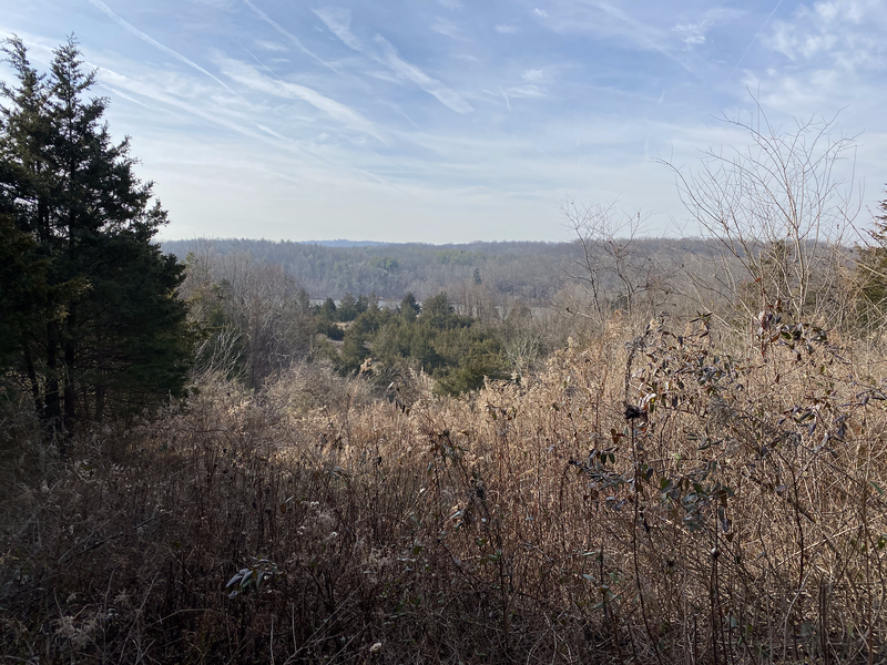 Lake Nockamixon and Nockamixon State Park from the top of Quarry Trail