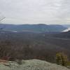 In front of the rock pile overlooking the Bear Mountain Bridge. Great 360 degree view.