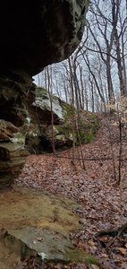 Rock overhang along Garden Rock Loop Trail.