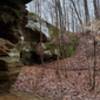 Rock overhang along Garden Rock Loop Trail.