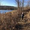 HIs bike was at home, so we did the trail on foot.