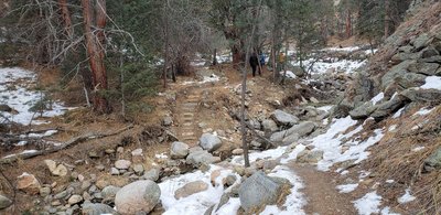 One of the many creek crossings.