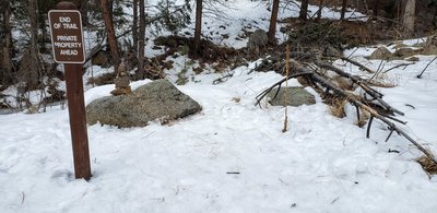 The end of the trail is clearly marked.