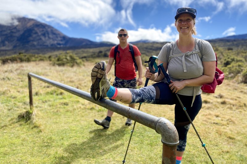 Where some see a hitching post others will find a good spot to stretch before tackling the switchbacks ahead.