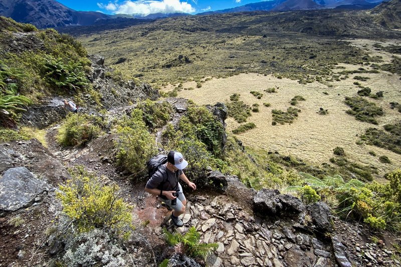 Once you start it can seem as there is no end to the rock switchbacks that dominate this trail.