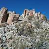 View of the rock formations on the top