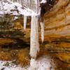 Sandstone trail frozen falls