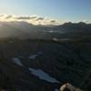 View from Ralston Peak looking west toward Pyramid Peak and Lake Aloha