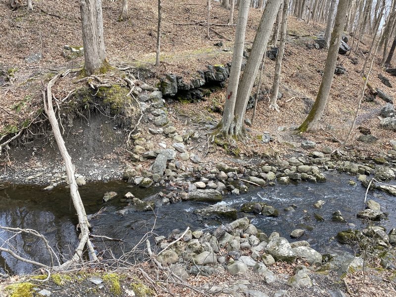 Tricky creek crossing on Old Mill Trail