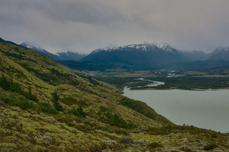 View of Lago Paine between Serón and Coirón sectors.
