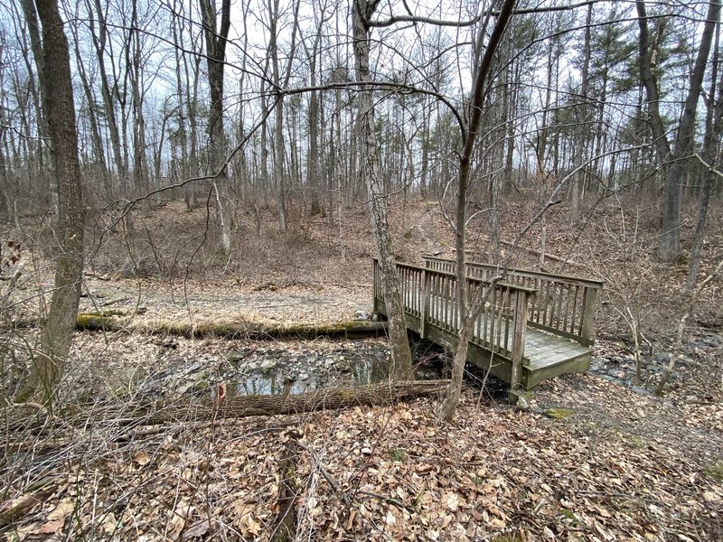 Bridge across the stream at High Bridge Trail intersection