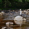 The "bow and arrow" cast at the confluence of the County Line Brook and East Branch of the Sacandaga River.