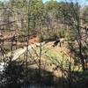 Reedy Creek Lake Dam and spillway as seen from the S. Turkey Creek MUT.