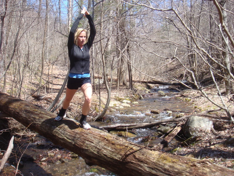 Sarah crossing upper Campbell's Creek