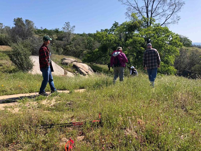 Members of the YLOA Trails & Recreation Committee on a group hike on the Stagecoach Trail.