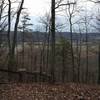 Looking out from end of Top of the Rock Trail over valley at Cubby House Hill.