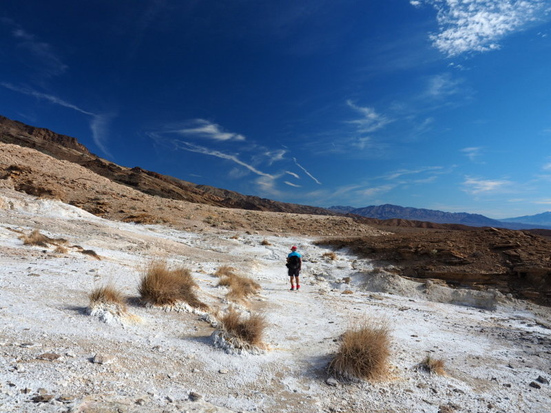 Crossing the salt flats at Keane Wonder Springs