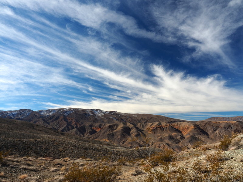 Pinto Peak (with snow) from the old mine trail