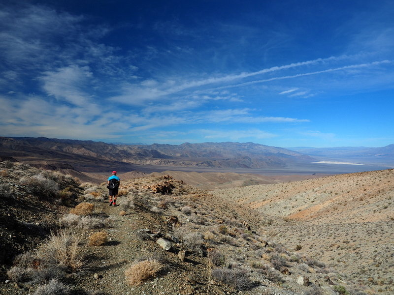 Descending the old Saddle Rock Mine road